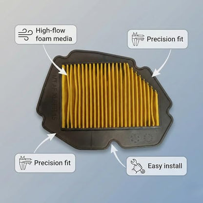 Savita Premium Air Filter Compatible with TVS XL 100 Heavy Duty, Comfort and i-Touch Start (BS6) | Foam Air Cleaner Element for Moped